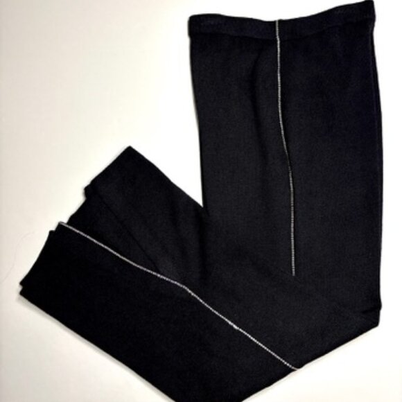 St. John Evening 3-Piece Black Pantsuit w/ Rhinestone Trim – Size 4 - Picture 6 of 12